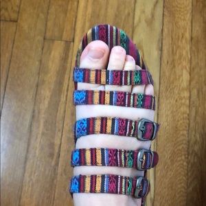 Jeffrey Campbell funky fabric sandals